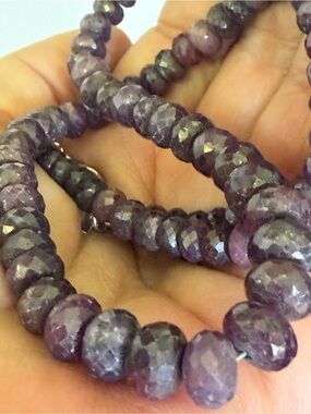 Mine Finds Jay King DTR Lepidolite Purple Pink Faceted Rondelle Necklace